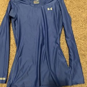 Blue under armour fitted long sleeve